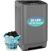 Nictemaw Portable Washing Machine, 20Lbs Capacity Full-Automatic Portable Washer Machine, 2.8Cu.ft Washer and Dryer Combo with with Drain Pump, 10 Programs 8 Water Levels for Apartment, Dorms, RV
